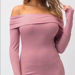 Striped mauve dress! ❤️